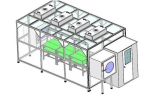 洁净棚三维图